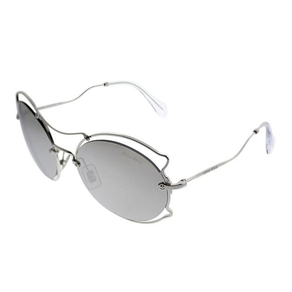 NWT Miu Miu Genuine Women's Silver Gray Sunglasses - Picture 3 of 4